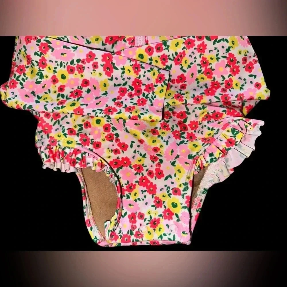 Old Navy Girl’s Floral Swimsuit. Size 12-18m